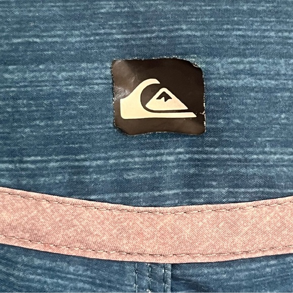 Quiksilver Board Shorts Mens Size 30 Blue Drawstring Summer Beach Casual Stretch - Picture 16 of 16